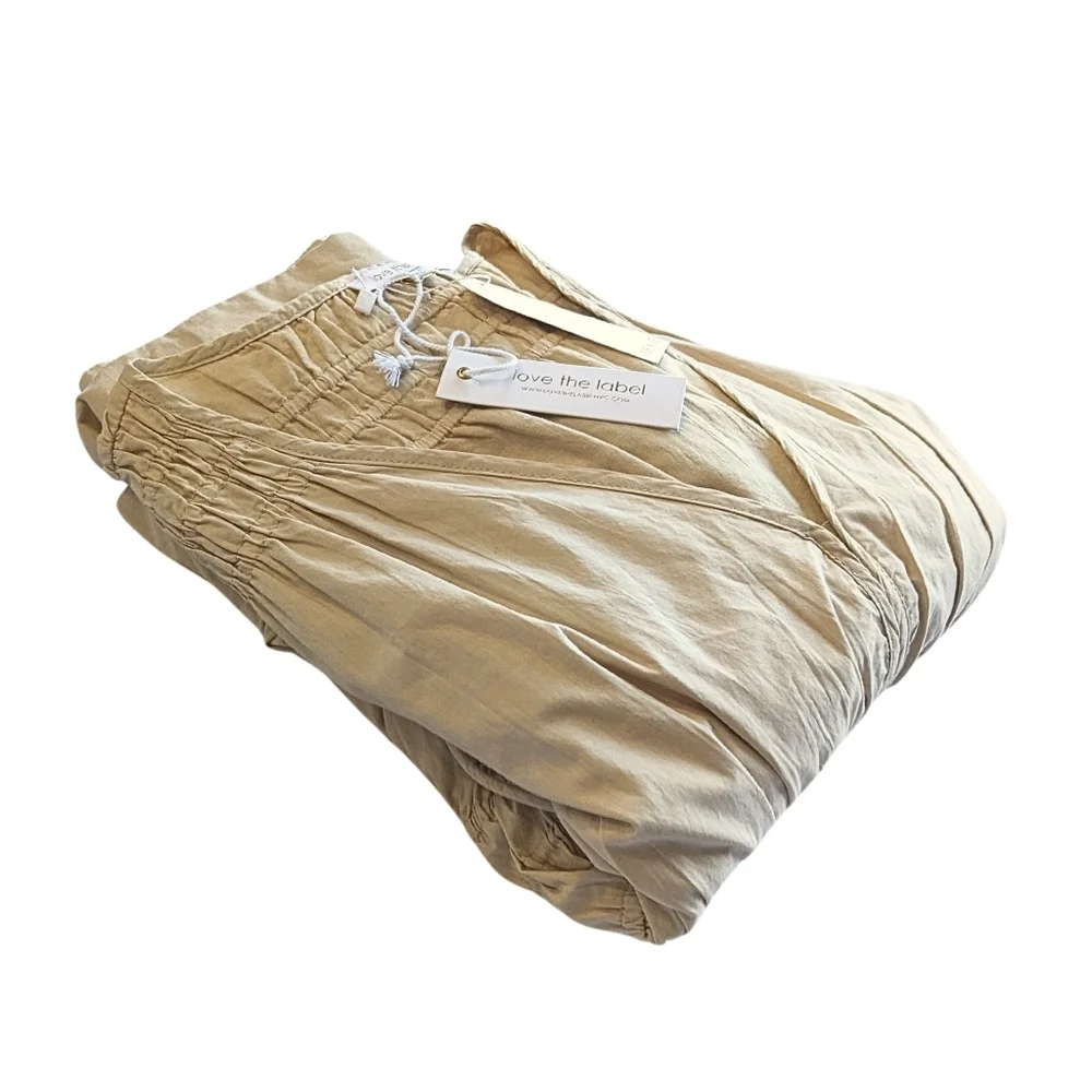 NWT LOVE THE LABEL Blake Ecru Cottagecore Smocked Puff Sleeve Maxi Dress Size L - Picture 9 of 9